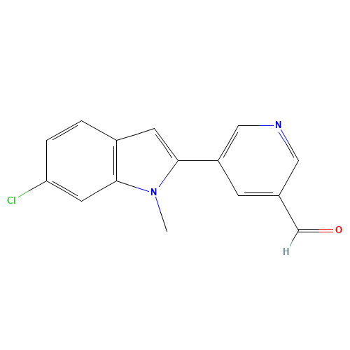 5-(6-chloro-1-methylindol-2-yl)pyridine-3-carbaldehyde (CAS: 1202551-93-6) - Related Chemical Product