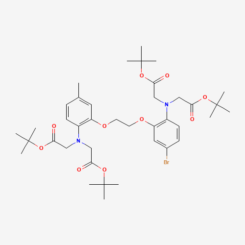 tert-butyl 2-[2-[2-[2-[bis[2-[(2-methylpropan-2-yl)oxy]-2-oxoethyl]amino]-5-bromophenoxy]ethoxy]-4-methyl-N-[2-[(2-methylpropan-2-yl)oxy]-2-oxoethyl]anilino]acetate (CAS: 125663-37-8) - Related Chemical Product