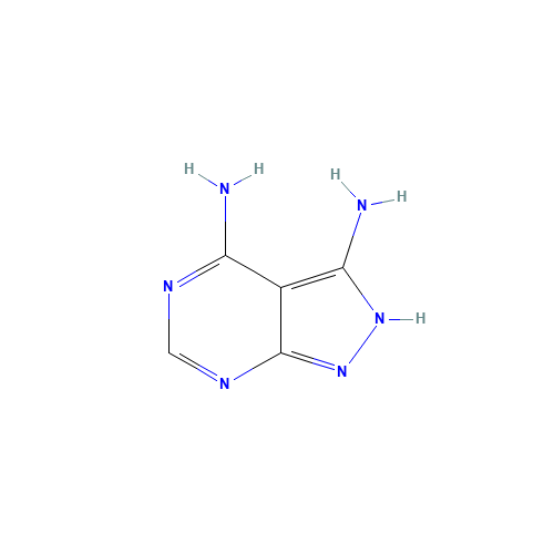 2H-pyrazolo[3,4-d]pyrimidine-3,4-diamine (CAS: 640284-75-9) - Chemical Structure and Molecular Formula 