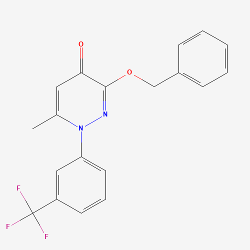 6-methyl-3-phenylmethoxy-1-[3-(trifluoromethyl)phenyl]pyridazin-4-one (CAS: 146824-79-5) - Related Chemical Product