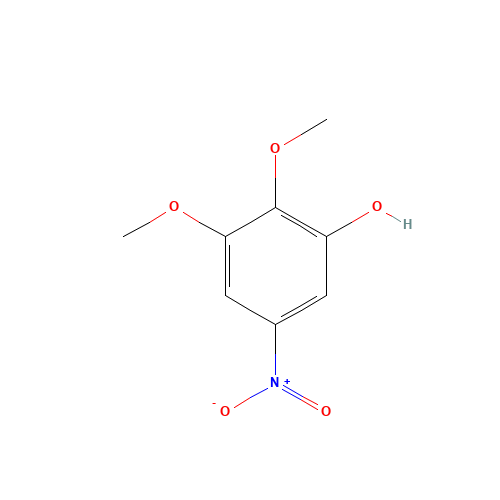 2,3-dimethoxy-5-nitrophenol (CAS: 32905-09-2) - Chemical Structure and Molecular Formula 