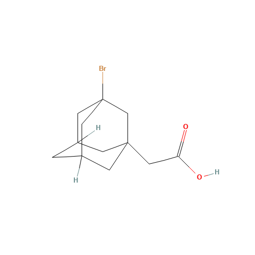 2-(3-bromo-1-adamantyl)acetic acid (CAS: 17768-34-2) - Chemical Structure and Molecular Formula 