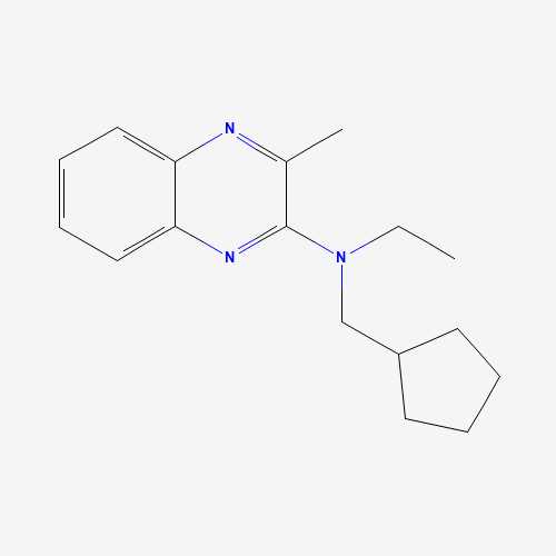 N-(cyclopentylmethyl)-N-ethyl-3-methylquinoxalin-2-amine (CAS: 956631-77-9) - Chemical Structure and Molecular Formula 