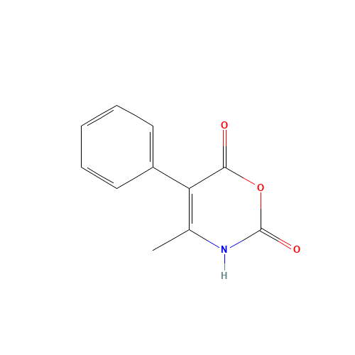 4-methyl-5-phenyl-3H-1,3-oxazine-2,6-dione (CAS: 106013-88-1) - Chemical Structure and Molecular Formula 