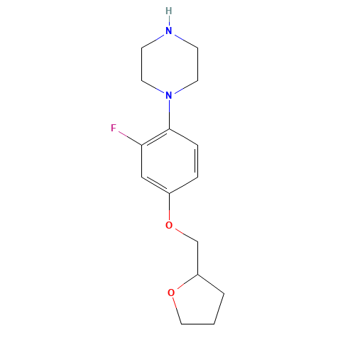 1-[2-fluoro-4-(oxolan-2-ylmethoxy)phenyl]piperazine (CAS: 1364890-71-0) - Related Chemical Product