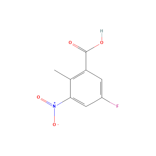 5-fluoro-2-methyl-3-nitrobenzoic acid (CAS: 850462-64-5) - Chemical Structure and Molecular Formula 