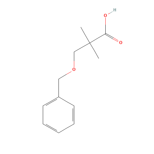 2,2-dimethyl-3-phenylmethoxypropanoic acid (CAS: 36881-14-8) - Chemical Structure and Molecular Formula 