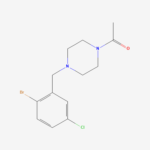 1-[4-[(2-bromo-5-chlorophenyl)methyl]piperazin-1-yl]ethanone (CAS: 685535-66-4) - Related Chemical Product