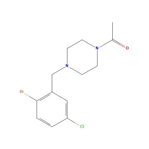 1-[4-[(2-bromo-5-chlorophenyl)methyl]piperazin-1-yl]ethanone (CAS: 685535-66-4) - Related Chemical Product