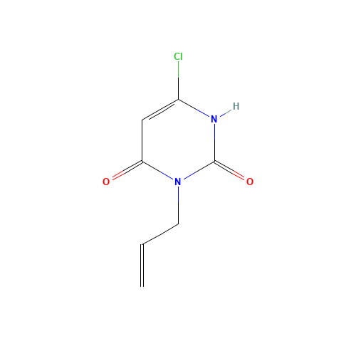 6-chloro-3-prop-2-enyl-1H-pyrimidine-2,4-dione (CAS: 230630-82-7) - Chemical Structure and Molecular Formula 