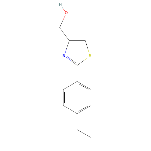 [2-(4-ethylphenyl)-1,3-thiazol-4-yl]methanol (CAS: 885280-43-3) - Chemical Structure and Molecular Formula 