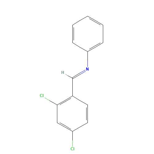 1-(2,4-dichlorophenyl)-N-phenylmethanimine (CAS: 5330-43-8) - Chemical Structure and Molecular Formula 