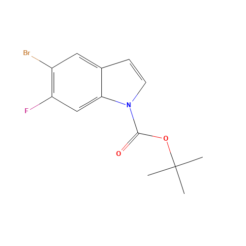 tert-butyl 5-bromo-6-fluoroindole-1-carboxylate (CAS: 439226-53-6) - Chemical Structure and Molecular Formula 