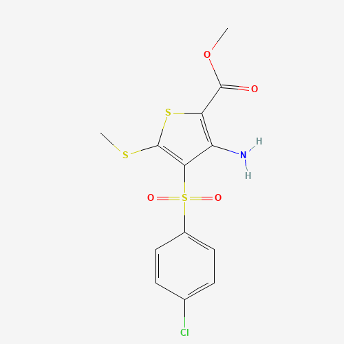 methyl 3-amino-4-(4-chlorophenyl)sulfonyl-5-methylsulfanylthiophene-2-carboxylate (CAS: 845266-18-4) - Related Chemical Product