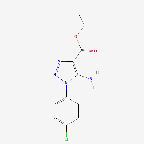 ethyl 5-amino-1-(4-chlorophenyl)triazole-4-carboxylate (CAS: 28924-62-1) - Chemical Structure and Molecular Formula 