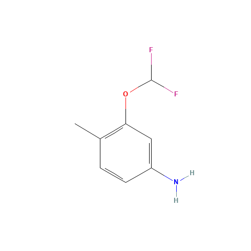 3-(difluoromethoxy)-4-methylaniline (CAS: 264194-31-2) - Chemical Structure and Molecular Formula 
