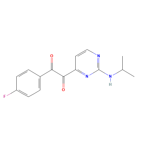 1-(4-fluorophenyl)-2-[2-(propan-2-ylamino)pyrimidin-4-yl]ethane-1,2-dione (CAS: 876521-37-8) - Related Chemical Product