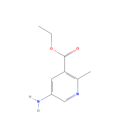ethyl 5-amino-2-methylpyridine-3-carboxylate (CAS: 60390-42-3) - Chemical Structure and Molecular Formula 