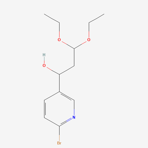 1-(6-bromopyridin-3-yl)-3,3-diethoxypropan-1-ol (CAS: 1202576-86-0) - Related Chemical Product