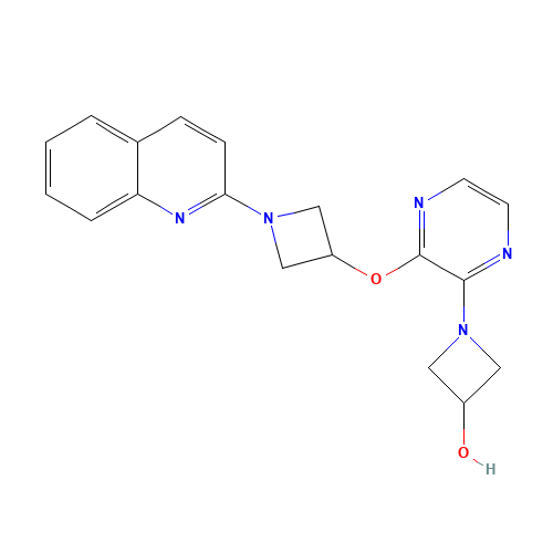1-[3-(1-quinolin-2-ylazetidin-3-yl)oxypyrazin-2-yl]azetidin-3-ol (CAS: 1350603-96-1) - Related Chemical Product