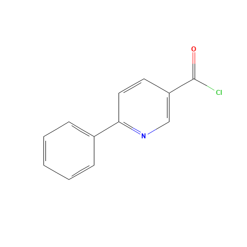 6-phenylpyridine-3-carbonyl chloride (CAS: 257876-10-1) - Chemical Structure and Molecular Formula 