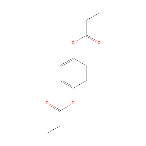 (4-propanoyloxyphenyl) propanoate (CAS: 7402-28-0) - Chemical Structure and Molecular Formula 