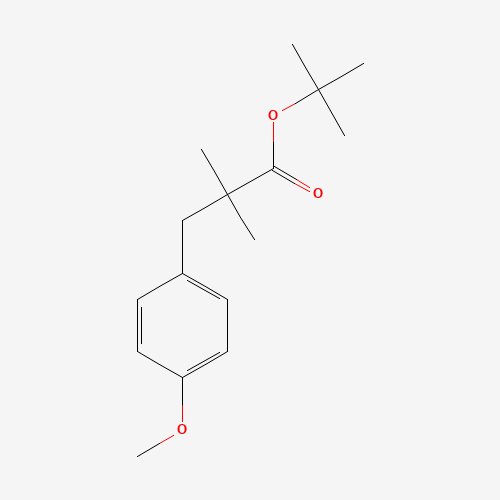 tert-butyl 3-(4-methoxyphenyl)-2,2-dimethylpropanoate (CAS: 1374134-20-9) - Chemical Structure and Molecular Formula 