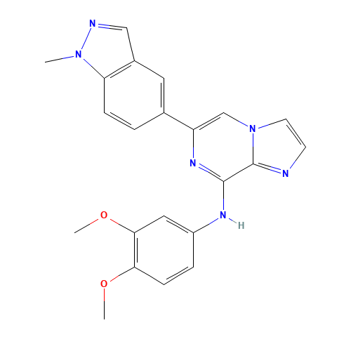 N-(3,4-dimethoxyphenyl)-6-(1-methylindazol-5-yl)imidazo[1,2-a]pyrazin-8-amine (CAS: 1229207-08-2) - Related Chemical Product