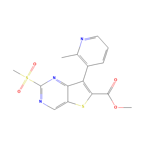 methyl 7-(2-methylpyridin-3-yl)-2-methylsulfonylthieno[3,2-d]pyrimidine-6-carboxylate (CAS: 1462950-35-1) - Related Chemical Product