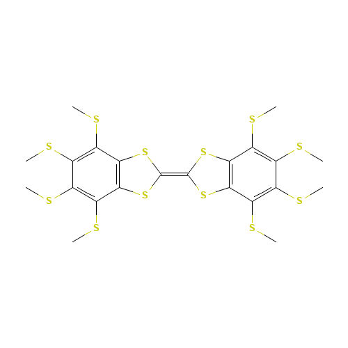 4,5,6,7-tetrakis(methylsulfanyl)-2-[4,5,6,7-tetrakis(methylsulfanyl)-1,3-benzodithiol-2-ylidene]-1,3-benzodithiole (CAS: 129137-82-2) - Related Chemical Product