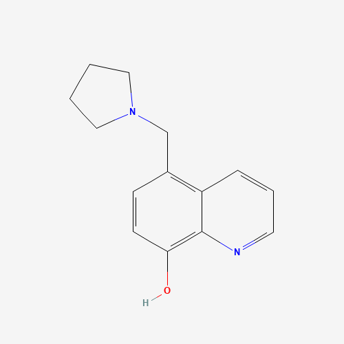 5-(pyrrolidin-1-ylmethyl)quinolin-8-ol (CAS: 41455-82-7) - Chemical Structure and Molecular Formula 