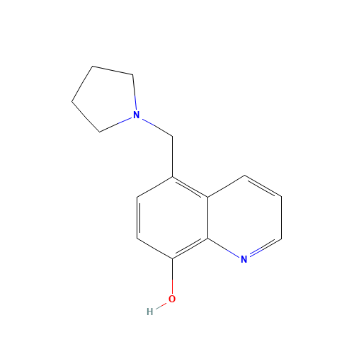 5-(pyrrolidin-1-ylmethyl)quinolin-8-ol (CAS: 41455-82-7) - Chemical Structure and Molecular Formula 