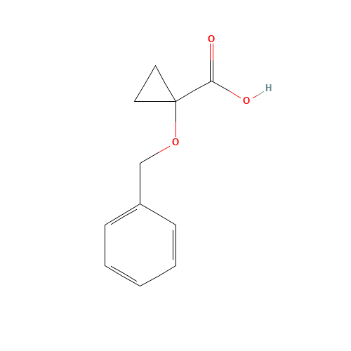 1-phenylmethoxycyclopropane-1-carboxylic acid (CAS: 865798-44-3) - Chemical Structure and Molecular Formula 