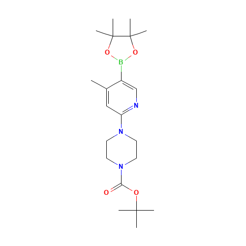 tert-butyl 4-[4-methyl-5-(4,4,5,5-tetramethyl-1,3,2-dioxaborolan-2-yl)pyridin-2-yl]piperazine-1-carboxylate (CAS: 1073355-13-1) - Related Chemical Product