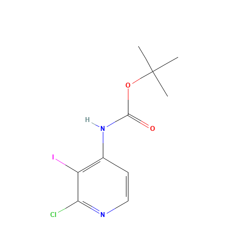 tert-butyl N-(2-chloro-3-iodopyridin-4-yl)carbamate (CAS: 234108-74-8) - Chemical Structure and Molecular Formula 