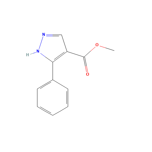 methyl 5-phenyl-1H-pyrazole-4-carboxylate (CAS: 21031-22-1) - Chemical Structure and Molecular Formula 