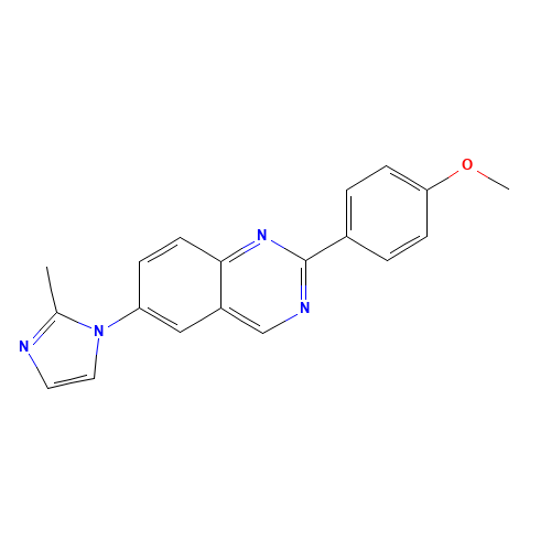 2-(4-methoxyphenyl)-6-(2-methylimidazol-1-yl)quinazoline (CAS: 1201902-01-3) - Chemical Structure and Molecular Formula 