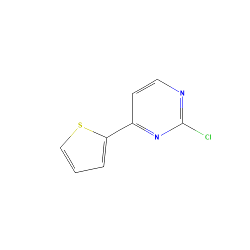 2-chloro-4-thiophen-2-ylpyrimidine (CAS: 83726-75-4) - Chemical Structure and Molecular Formula 