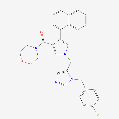 [1-[[3-[(4-bromophenyl)methyl]imidazol-4-yl]methyl]-4-naphthalen-1-ylpyrrol-3-yl]-morpholin-4-ylmethanone (CAS: 226929-39-1) - Related Chemical Product