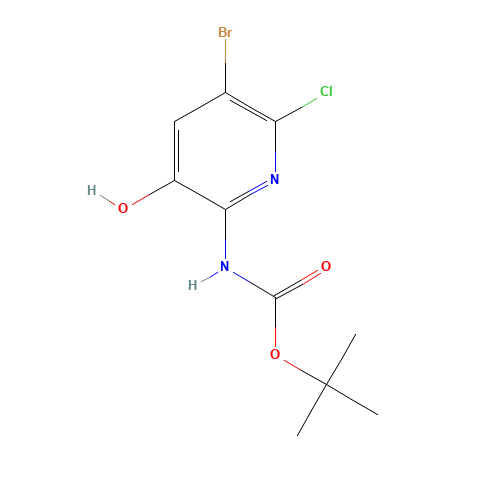 tert-butyl N-(5-bromo-6-chloro-3-hydroxypyridin-2-yl)carbamate (CAS: 1131041-73-0) - Related Chemical Product