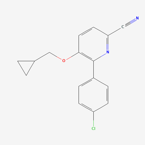 6-(4-chlorophenyl)-5-(cyclopropylmethoxy)pyridine-2-carbonitrile (CAS: 1364677-92-8) - Related Chemical Product