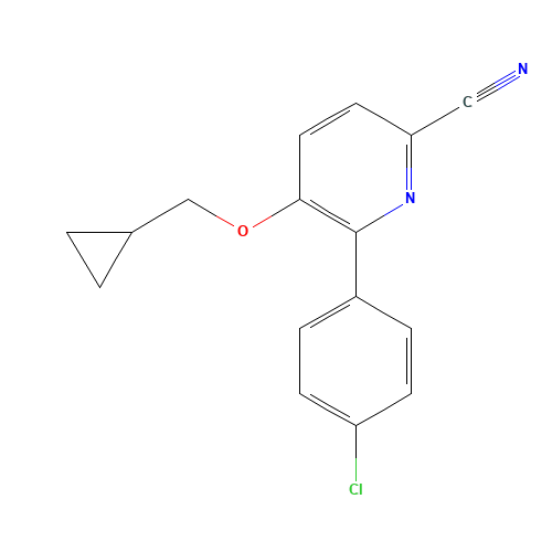 6-(4-chlorophenyl)-5-(cyclopropylmethoxy)pyridine-2-carbonitrile (CAS: 1364677-92-8) - Related Chemical Product