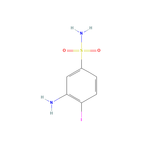 3-amino-4-iodobenzenesulfonamide (CAS: 22184-82-3) - Chemical Structure and Molecular Formula 