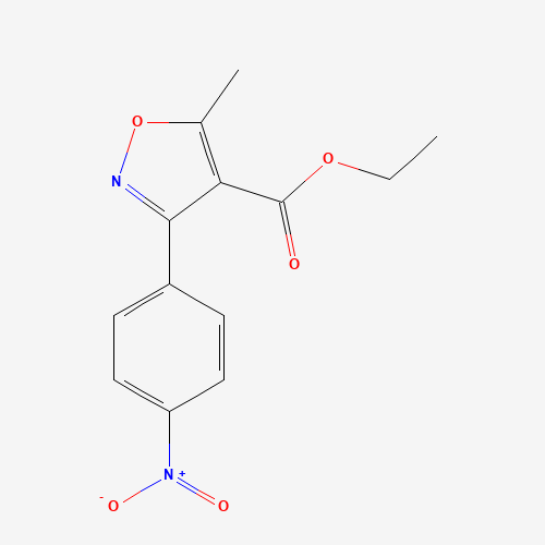 ethyl 5-methyl-3-(4-nitrophenyl)-1,2-oxazole-4-carboxylate (CAS: 7035-82-7) - Chemical Structure and Molecular Formula 