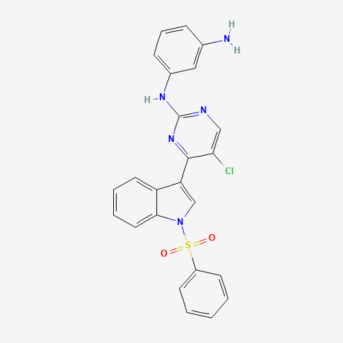 3-N-[4-[1-(benzenesulfonyl)indol-3-yl]-5-chloropyrimidin-2-yl]benzene-1,3-diamine (CAS: 1453198-99-6) - Related Chemical Product