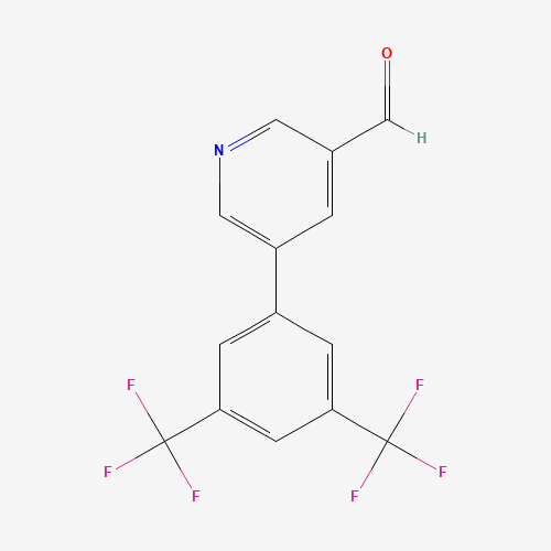 5-[3,5-bis(trifluoromethyl)phenyl]pyridine-3-carbaldehyde (CAS: 887973-75-3) - Related Chemical Product