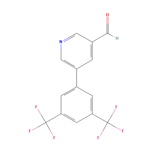 5-[3,5-bis(trifluoromethyl)phenyl]pyridine-3-carbaldehyde (CAS: 887973-75-3) - Related Chemical Product