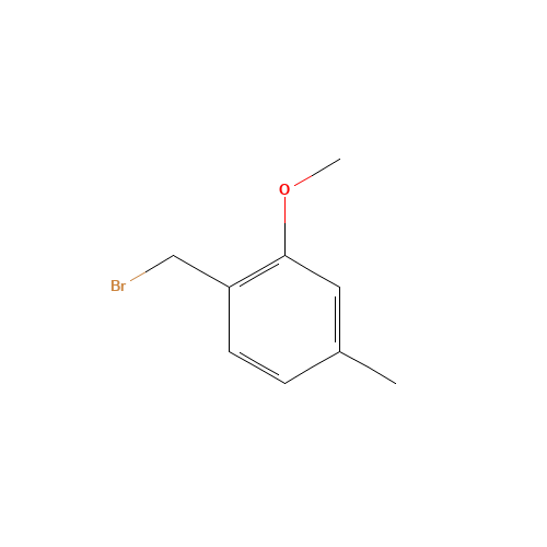 1-(bromomethyl)-2-methoxy-4-methylbenzene (CAS: 122488-82-8) - Chemical Structure and Molecular Formula 