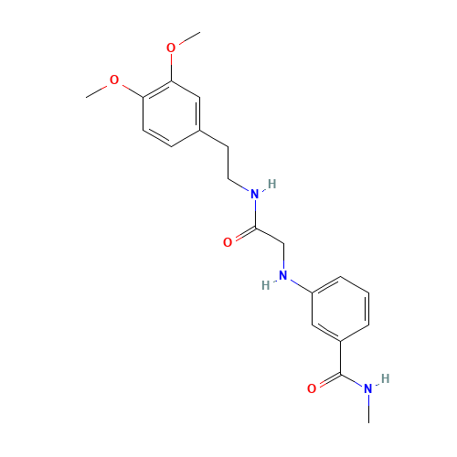 3-[[2-[2-(3,4-dimethoxyphenyl)ethylamino]-2-oxoethyl]amino]-N-methylbenzamide (CAS: 104775-36-2) - Related Chemical Product