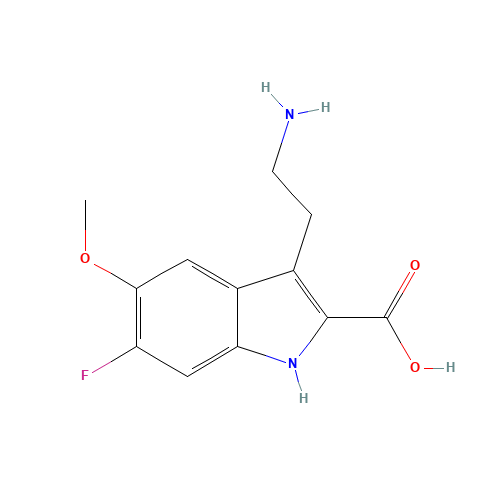 3-(2-aminoethyl)-6-fluoro-5-methoxy-1H-indole-2-carboxylic acid (CAS: 62106-04-1) - Related Chemical Product